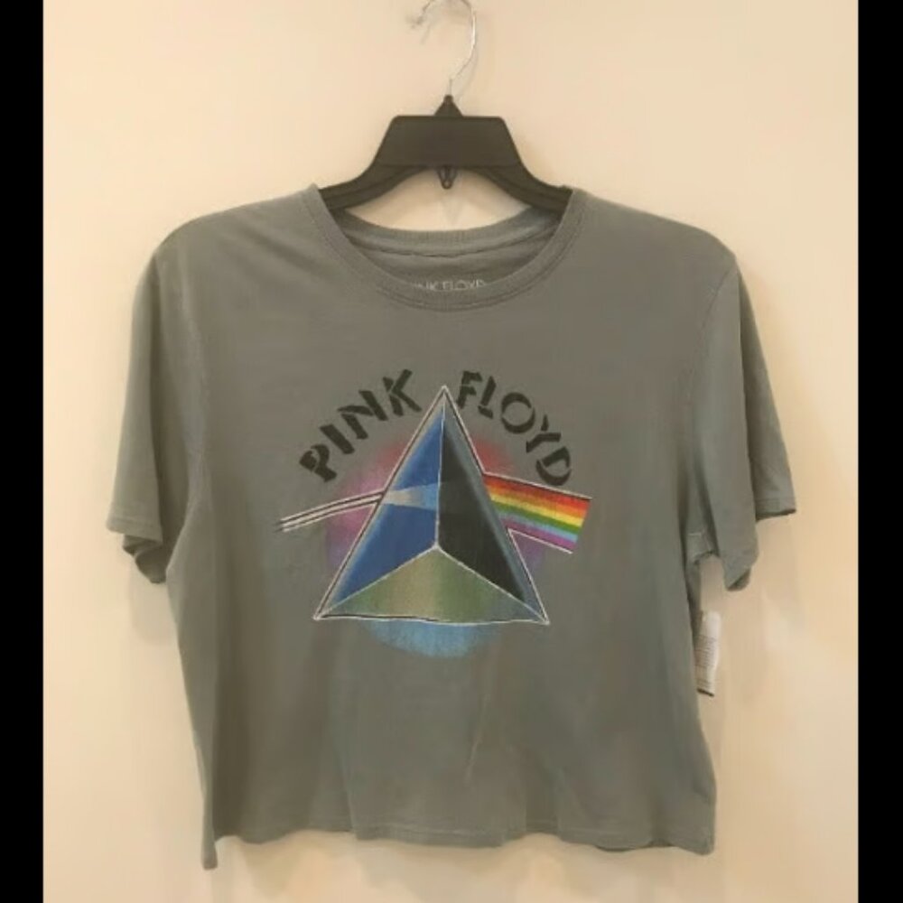 NWT Pink Floyd The Dark Side Of The Moon graphic band tee, sage green, size L